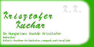 krisztofer kuchar business card