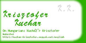 krisztofer kuchar business card